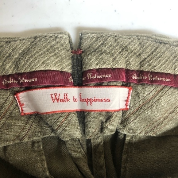 Atelier Noterman Walk to Happiness Mens Pants Khaki Size 32x30 Eur 50 - Picture 3 of 6